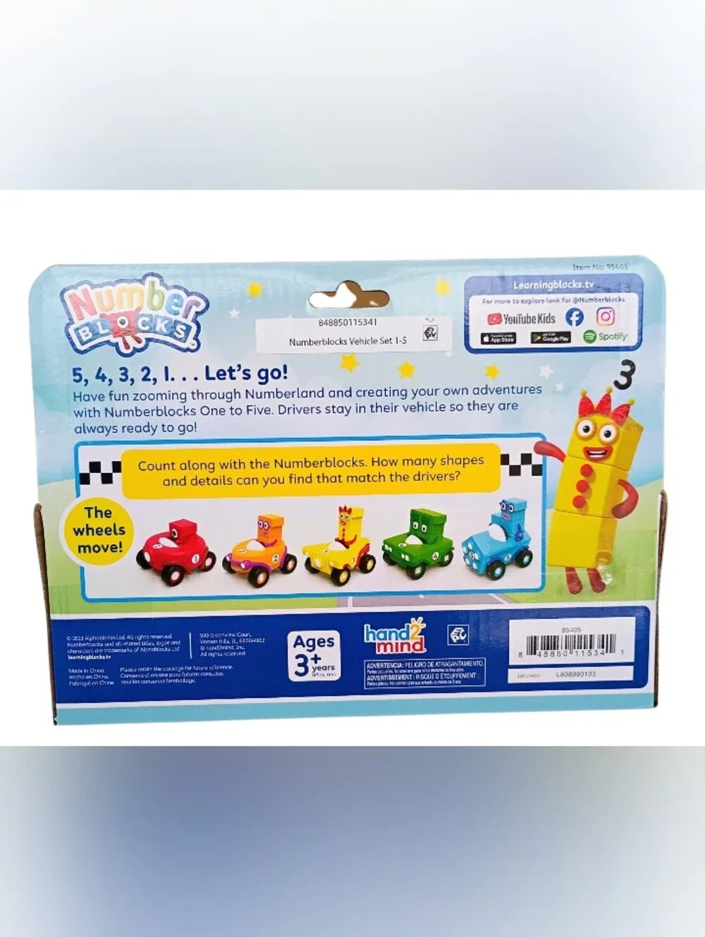 Numberblocks Mini Vehicles One to Five • Counting Toy by hand2mind